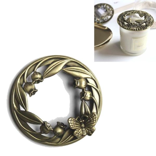 Built-in Wrought Iron Polythermal Anti-hanging Wall Scented Candle Zinc Alloy Smart Cover (3D Butterfly) - Image 2