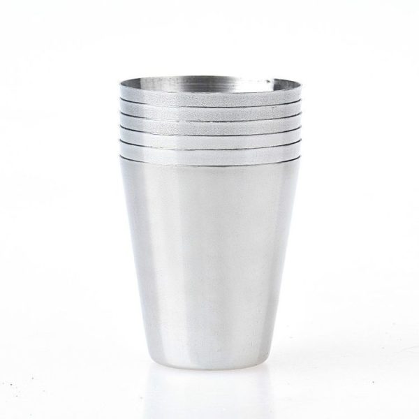 2 Sets Outdoor Mini Stainless Steel Small Wine Glass Hiking Camping Travel Portable Drinking Cup Set with Leather Case, Size: Small, Capacity: 30ml - Image 4