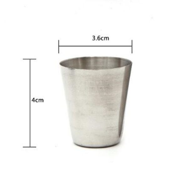 2 Sets Outdoor Mini Stainless Steel Small Wine Glass Hiking Camping Travel Portable Drinking Cup Set with Leather Case, Size: Small, Capacity: 30ml - Image 7