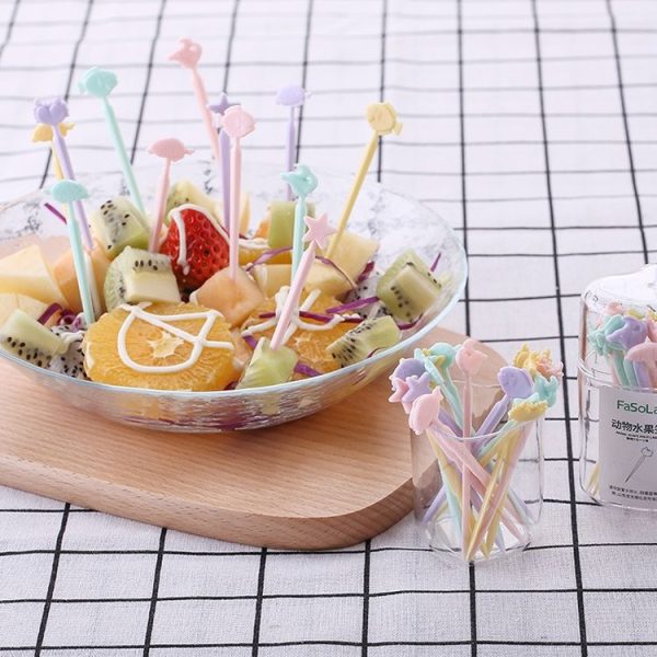 Creative Animal Cartoon Fruit Cake Fork Sign, Random Color Delivery - Image 10