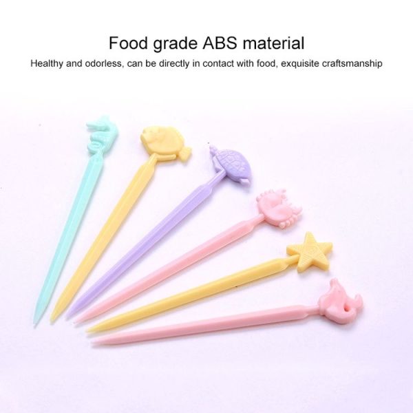 Creative Animal Cartoon Fruit Cake Fork Sign, Random Color Delivery - Image 5