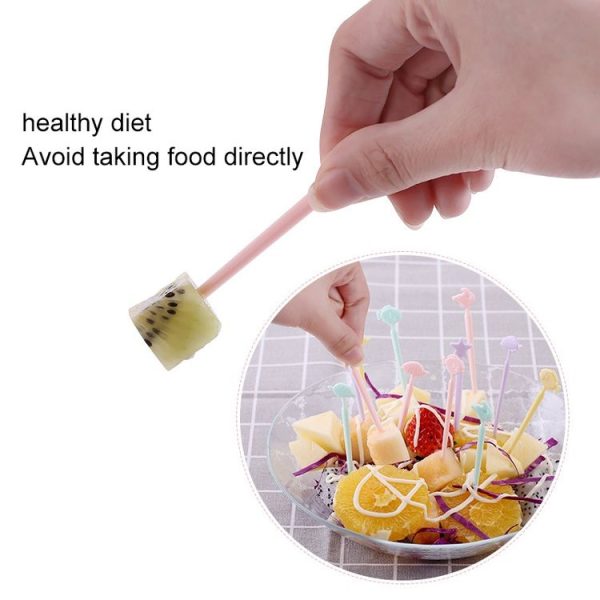 Creative Animal Cartoon Fruit Cake Fork Sign, Random Color Delivery - Image 7
