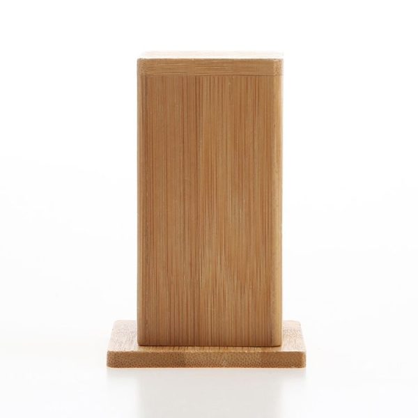 2 PCS Natural Bamboo Toothpick Box Square Restaurant Hotel Toothpick Can with Lid - Image 2