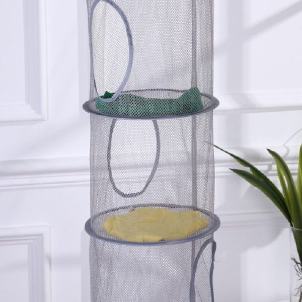 Foldable and Ventilated Four Box Toy Storage and Drying Basket (Grey) - Image 3