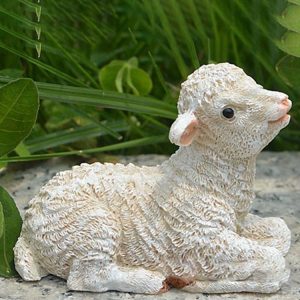 Resin Crafts Lambs Ornaments Simulation Sheep Pendulum Gardening Potted Ornaments