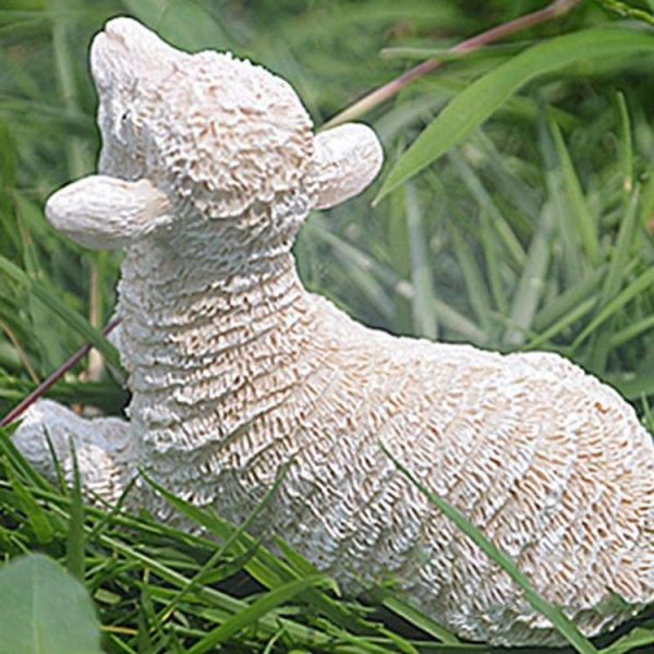 Resin Crafts Lambs Ornaments Simulation Sheep Pendulum Gardening Potted Ornaments - Image 5