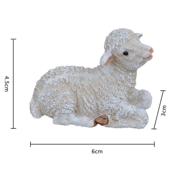 Resin Crafts Lambs Ornaments Simulation Sheep Pendulum Gardening Potted Ornaments - Image 6