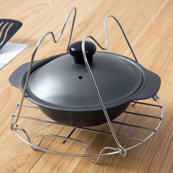 2 PCS Stainless Steel Portable Four Corner Steaming Rack Anti Scalding Insulation Kitchen Utensils, Size: S 15x11.5cm - Image 5