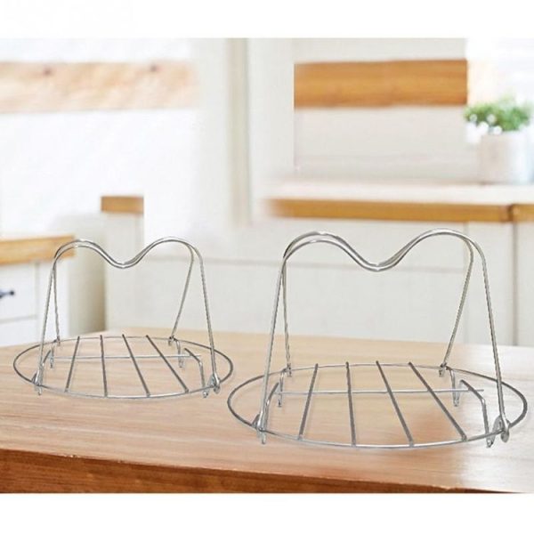 2 PCS Stainless Steel Portable Four Corner Steaming Rack Anti Scalding Insulation Kitchen Utensils, Size: S 15x11.5cm - Image 7