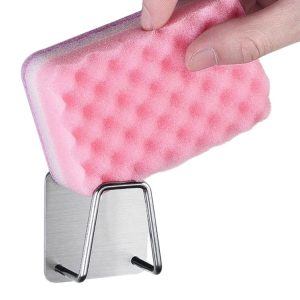 Stainless Steel Sponge Drain Rack Storage Rack Kitchen Bathroom Organizer Rack