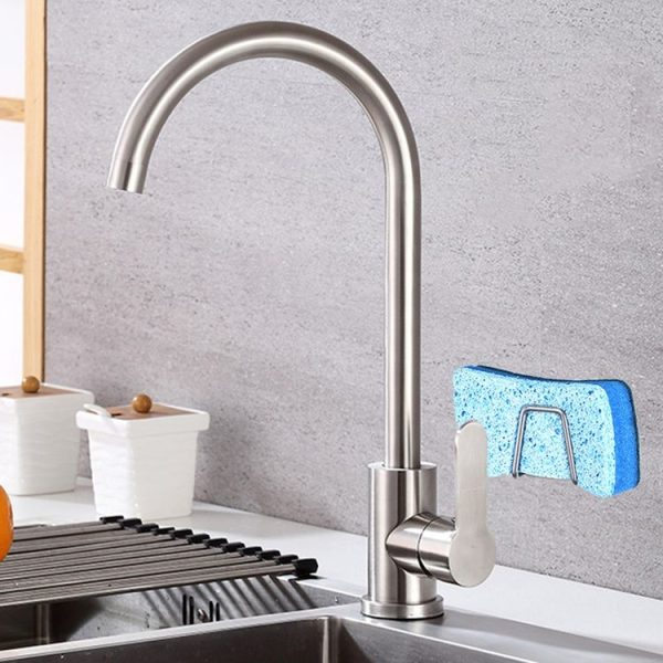 Stainless Steel Sponge Drain Rack Storage Rack Kitchen Bathroom Organizer Rack - Image 5