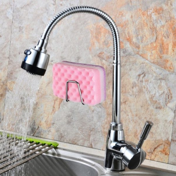 Stainless Steel Sponge Drain Rack Storage Rack Kitchen Bathroom Organizer Rack - Image 6