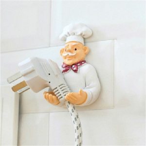 Cute Wall Self Adhesive Plug Resin Hook Kitchen Rack (Hand Drag)