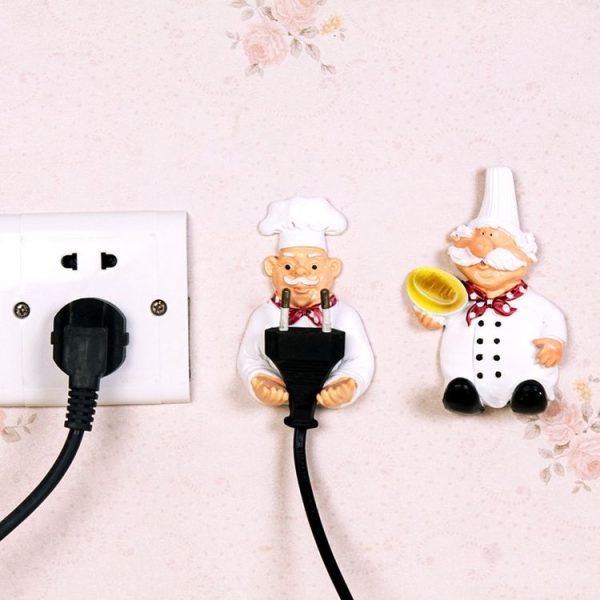 Cute Wall Self Adhesive Plug Resin Hook Kitchen Rack (Hand Drag) - Image 3