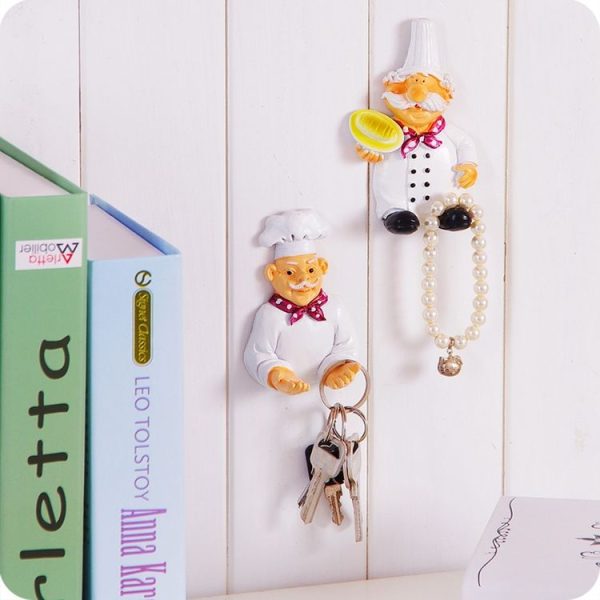 Cute Wall Self Adhesive Plug Resin Hook Kitchen Rack (Hand Drag) - Image 5