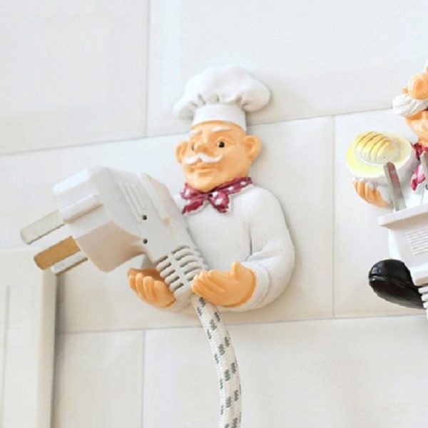 Cute Wall Self Adhesive Plug Resin Hook Kitchen Rack (Hand Drag) - Image 7