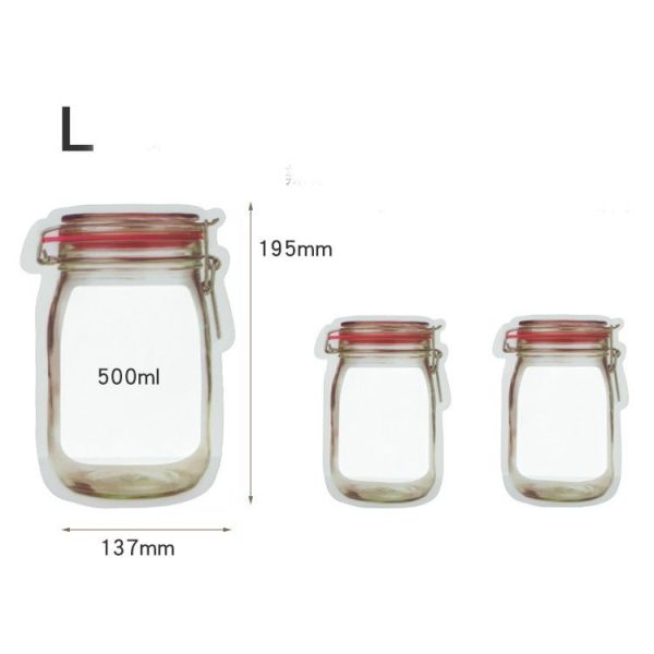 Bottle Pattern Refrigerator Frozen Food Storage Bag, Size: Large 19.5x13.7cm 3 Packs - Image 5