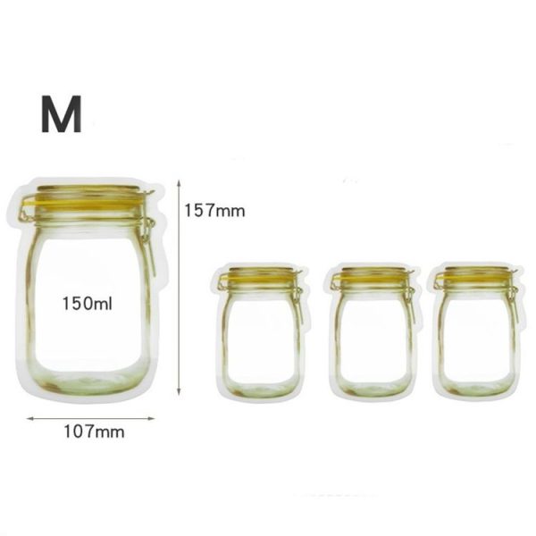Bottle Pattern Refrigerator Frozen Food Storage Bag, Size: Medium 15.7x10.7cm 4 Packs - Image 5