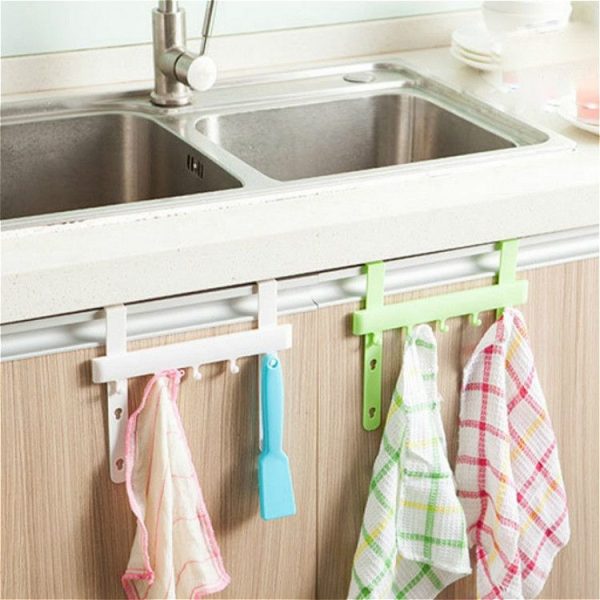 Kitchen Cabinet No Trace Nail Free Storage Rack Accessories (Green) - Image 5