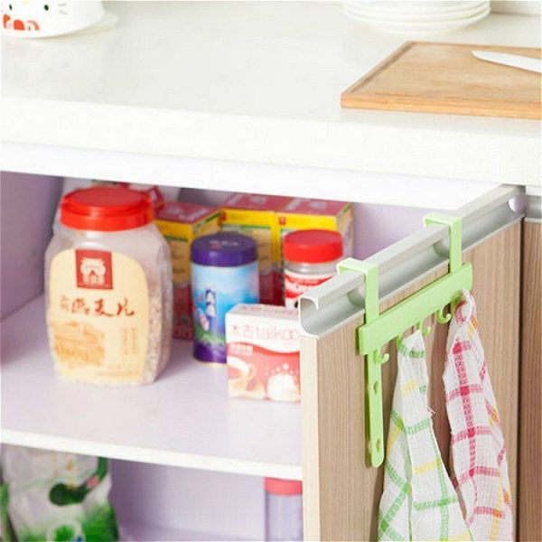 Kitchen Cabinet No Trace Nail Free Storage Rack Accessories (Green) - Image 6