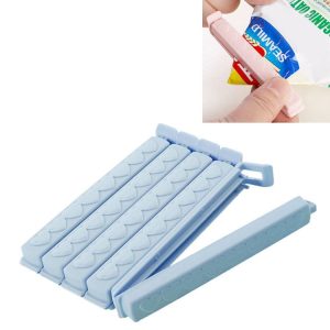 5pcs / Pack Plastic Bag Snack Bag Sealing Love Clip Kitchen Accessories Blue
