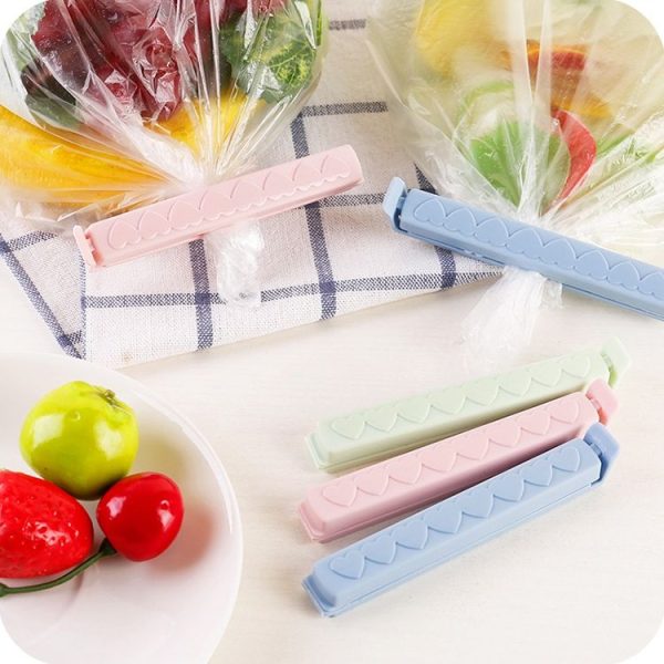 2 PCS Plastic Bag Snack Bag Sealing Love Clip Kitchen Accessories White (Small) - Image 7