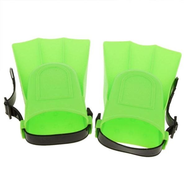 1 Pair Adult Adjustable Fins Swimming Fins Snorkeling Sole, Size: 30-35 (Green) - Image 2