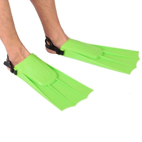 1 Pair Adult Adjustable Fins Swimming Fins Snorkeling Sole, Size: 30-35 (Green) - Image 3