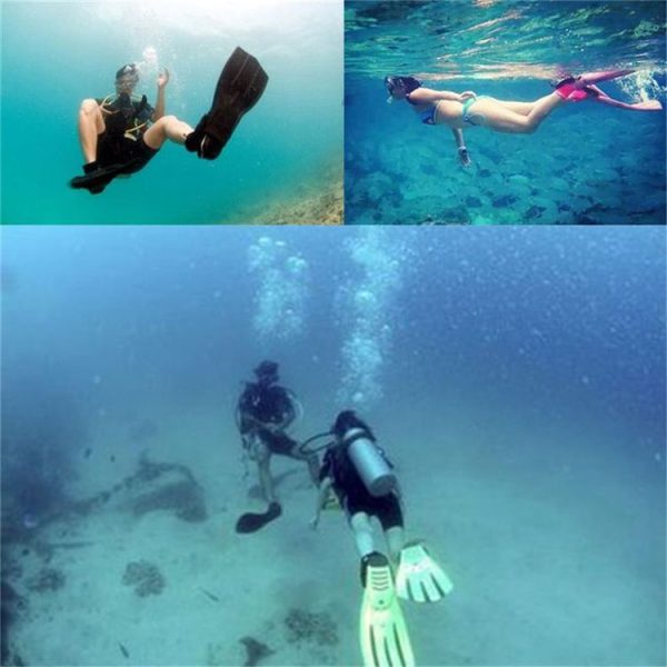 1 Pair Adult Adjustable Fins Swimming Fins Snorkeling Sole, Size: 30-35 (Green) - Image 6
