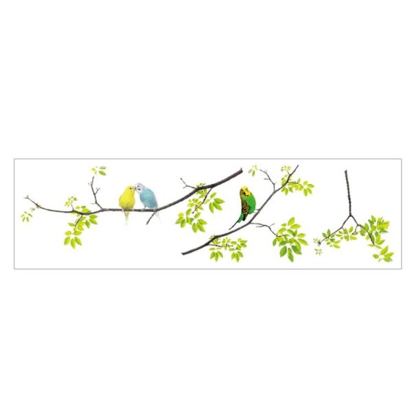 Fresh Branches Birds Wall Sticker Living Room TV Sofa Background Decoration - Image 2