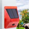 129dB Solar Alarm Light Human Body Induction Remote Control Alarm Farm Anti-theft Drive Object Sound and Light Alarm Light, Style: N911C English - Image 5