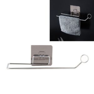 Stainless Steel Bathroom Kitchen Shelf Vertical Rag Towel Rack (Circle)