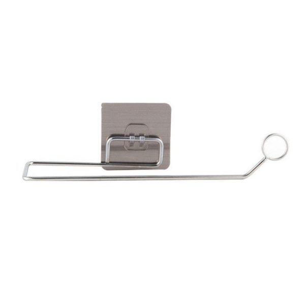 Stainless Steel Bathroom Kitchen Shelf Vertical Rag Towel Rack (Circle) - Image 2