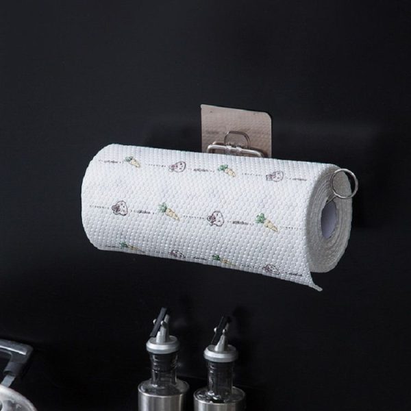Stainless Steel Bathroom Kitchen Shelf Vertical Rag Towel Rack (Circle) - Image 3