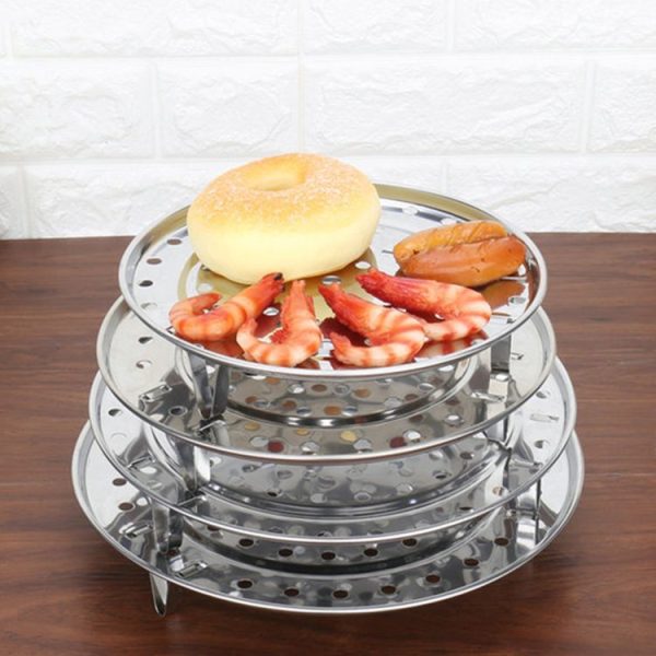 Multifunctional Waterproof Shelf Steaming Tray Stainless Steel Steaming Grid Cage Steaming Sheet Steaming Rack, Color: 20cm - Image 10