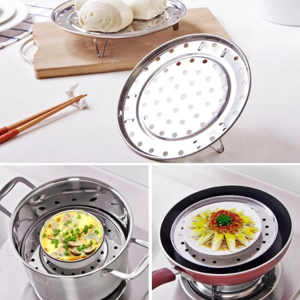 Multifunctional Waterproof Shelf Steaming Tray Stainless Steel Steaming Grid Cage Steaming Sheet Steaming Rack, Color: 20cm - Image 7