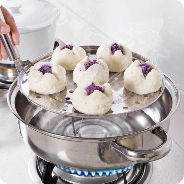 Multifunctional Waterproof Shelf Steaming Tray Stainless Steel Steaming Grid Cage Steaming Sheet Steaming Rack, Color: 20cm - Image 8