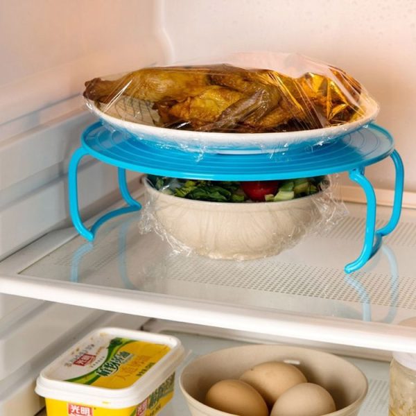 Multifunctional Kitchen Microwave Heating Layered Steaming Rack Food Tray Shelf (Blue) - Image 4