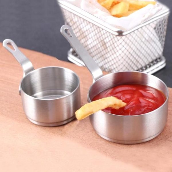 Stainless Steel Sauce Handle Mini Pot Seasoning Tools, Size: S (Silver) - Image 4