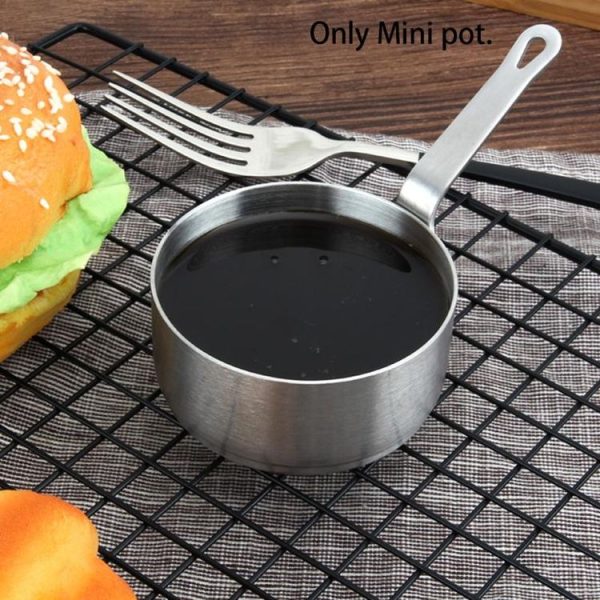 Stainless Steel Sauce Handle Mini Pot Seasoning Tools, Size: S (Silver) - Image 6