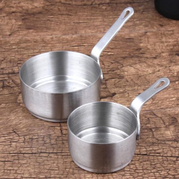Stainless Steel Sauce Handle Mini Pot Seasoning Tools, Size: L (Silver) - Image 3