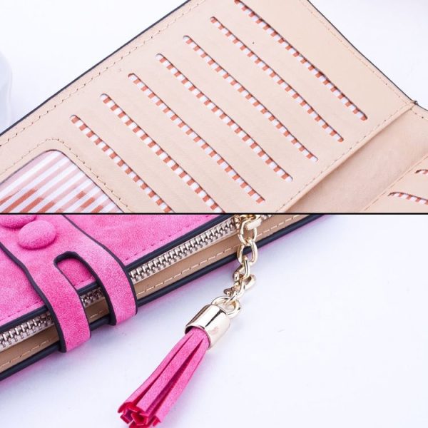 Women Umbrella Wallet Long Zipper Wallet (Pink) - Image 3