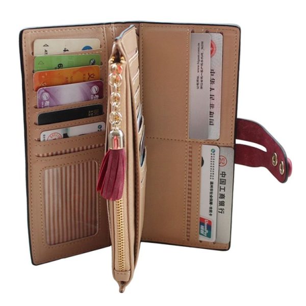 Women Umbrella Wallet Long Zipper Wallet (Pink) - Image 4