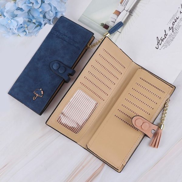 Women Umbrella Wallet Long Zipper Wallet (Pink) - Image 5