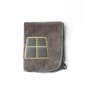 Creative Cute Cartoon Kitchen Towel Scouring Pad Thickened Dishcloth Reusable Microfiber Cleaning Cloth (Gray Grid)