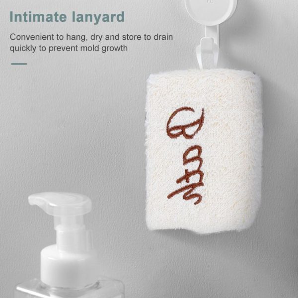 2 PCS Embroidered Fiber Fabric Sponge Block Exfoliating Bath Wipe - Image 8
