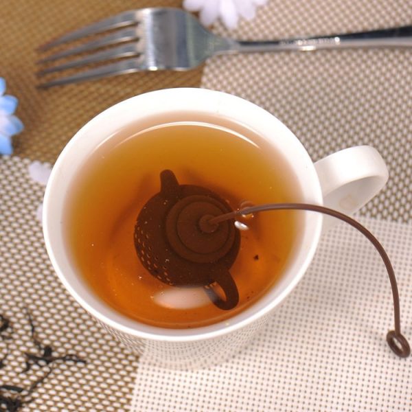3 PCS Creative Silicone Tea Bag Tea Pot Shape Tea Filter Safely Cleaning Infuser (White) - Image 4