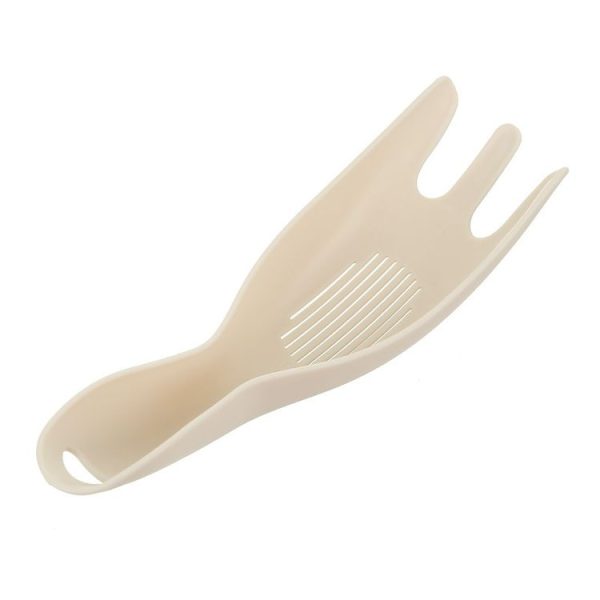 Kitchen Creative Multi-function Rice Washing Sieve Home Does Not Hurt Hand Wash Rice Tools (Khaki) - Image 2