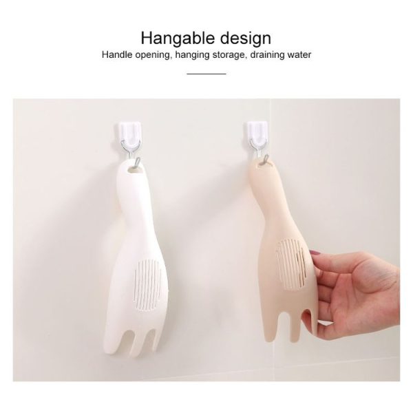 Kitchen Creative Multi-function Rice Washing Sieve Home Does Not Hurt Hand Wash Rice Tools (Khaki) - Image 5