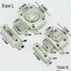 Universal Door Latch Security Sliding Door Lock with Screws, Size: S (Brushed Silver) - Image 4